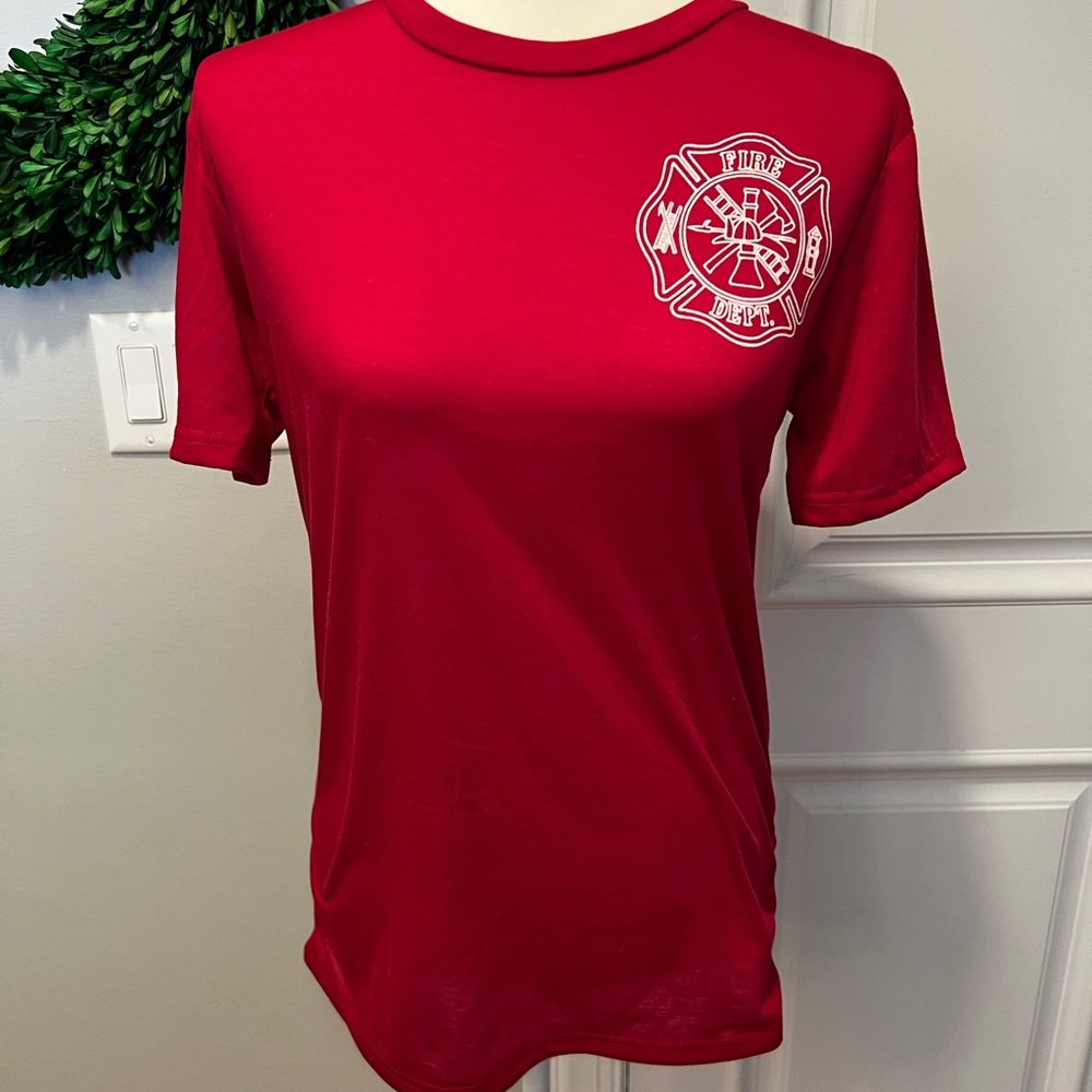 Kids Firefighter Red Costume Tee